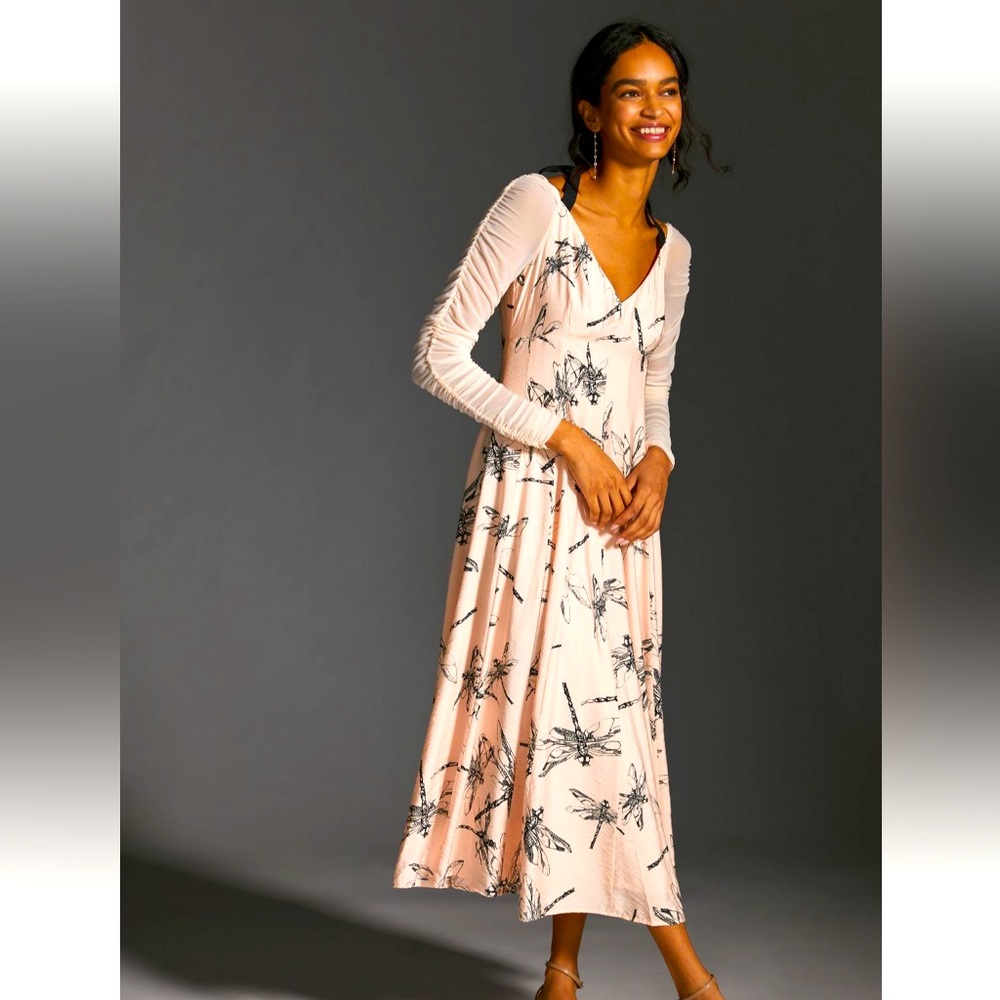 Anthropologie Sweetheart Midi Dress, Size 12